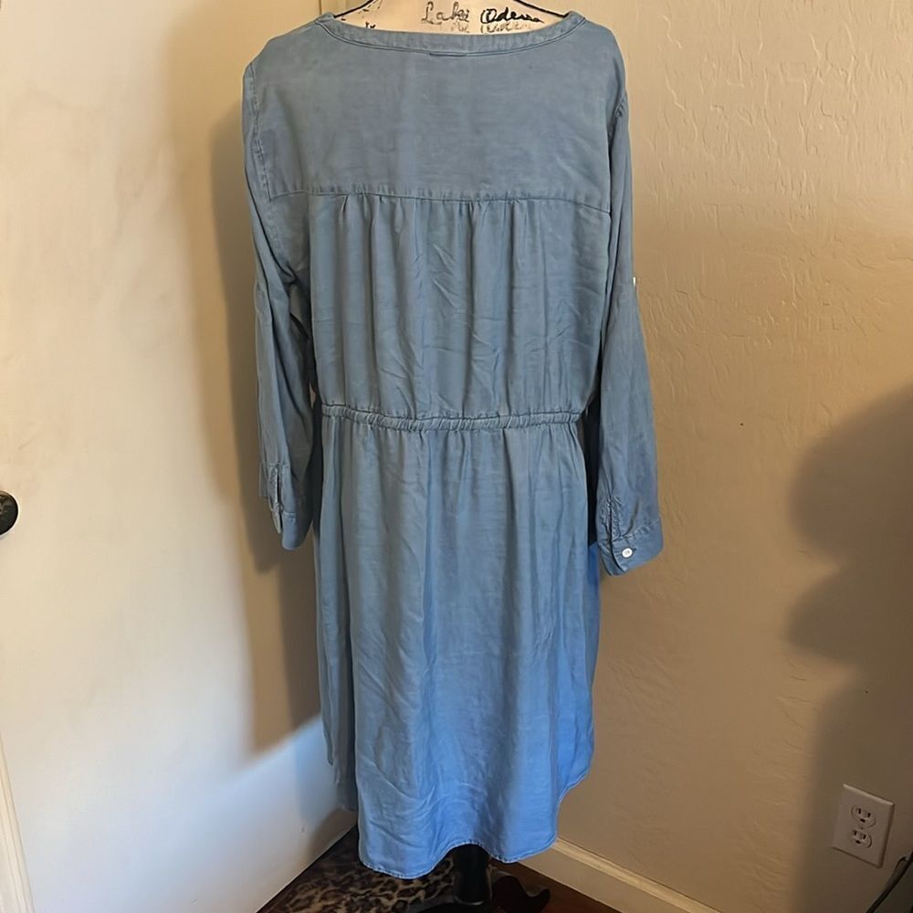Torrid Blue Lyocell Chambray Dress Festival Concert Boho Vacation Resort Wear - Picture 7 of 14